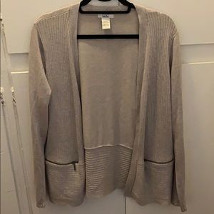 Grey Open Cardigan